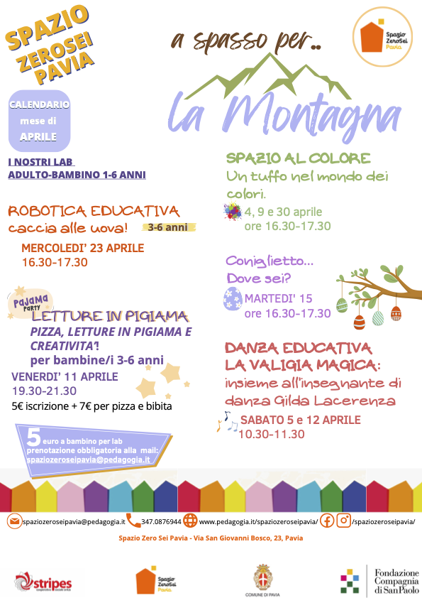 SPAZIO ZERO SEI Aprile-Volantino